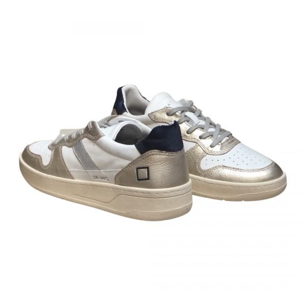 D.A.T.E SNEAKERS COURT 2.0 VINTAGE LAMINATED PLATINO