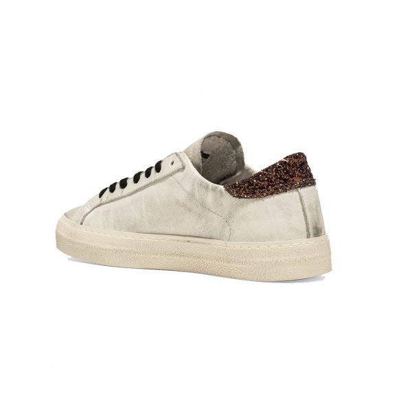 D.A.T.E SNEAKERS HILL LOW VINTAGE CALF WHITE-BROWN