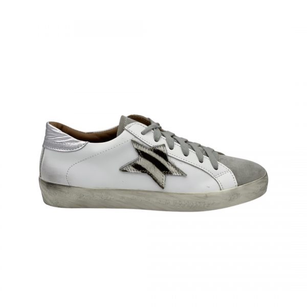 SCARLET-CROWN Sneakers Terry Bianco-Argento