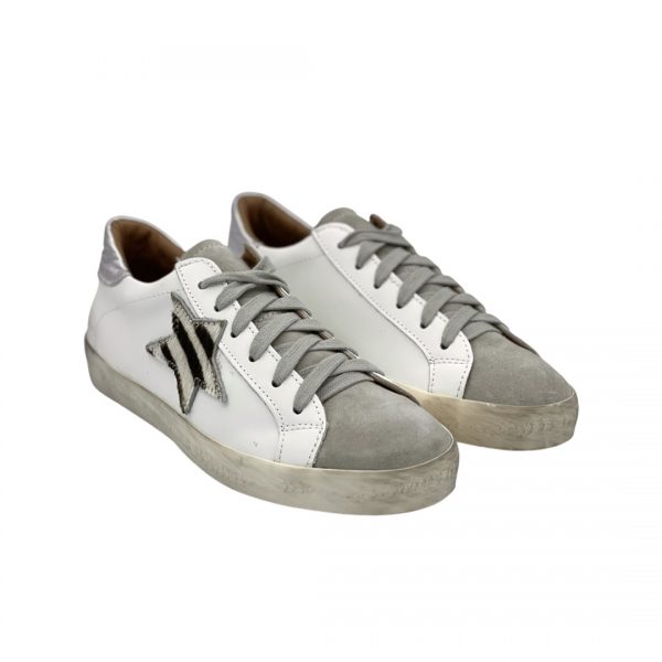SCARLET-CROWN Sneakers Terry Bianco-Argento