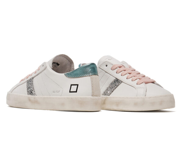 D.A.T.E Sneakers Hill Low Calf White-Green