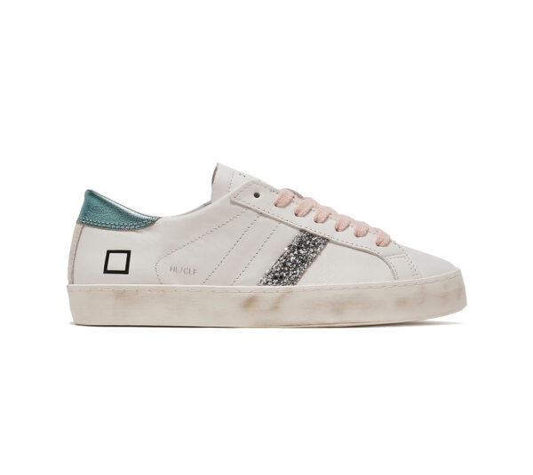 D.A.T.E Sneakers Hill Low Calf White-Green