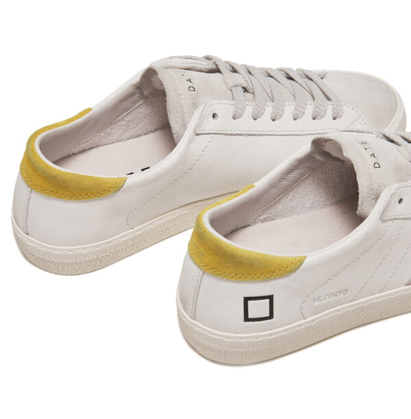 D.A.T.E Sneakers Hill Low Vintage Calf White-Yellow