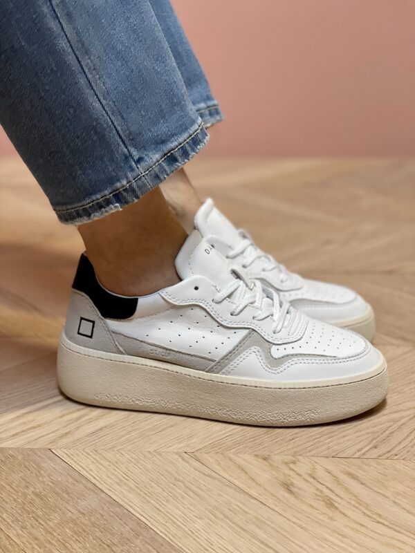 D.A.T.E Sneakers Step Calf White-Black
