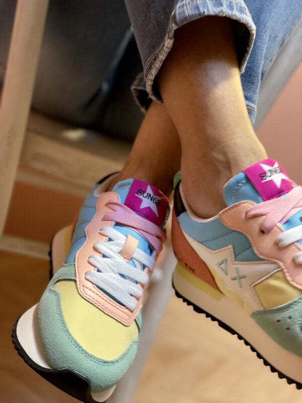 SUN68 Sneakers Stargirl Multicolor Giallo Limone/Acqua