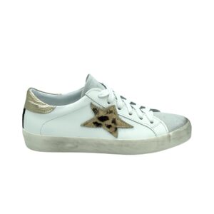 SCARLET-CROWN Terry White-Platinum Sneakers