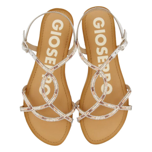 GIOSEPPO Low Sandal Araxa Silver