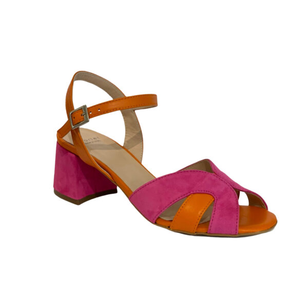 SCARLET Heel Sandal 2664 Fuchsia/Orange