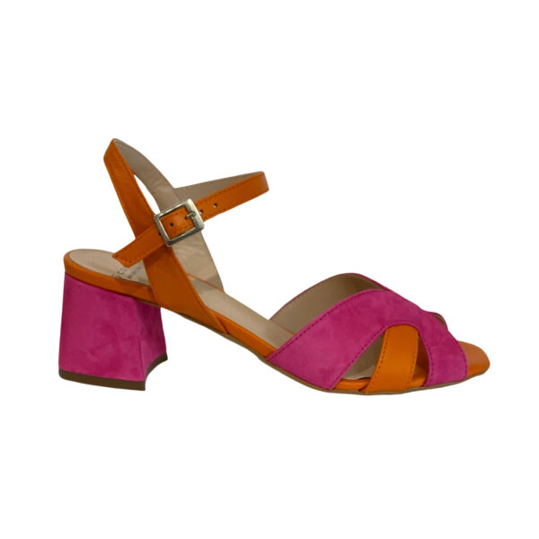 SCARLET Heel Sandal 2664 Fuchsia/Orange