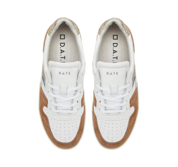 D.A.T.E Sneakers Court 2.0 Vintage Calf White-Platinum