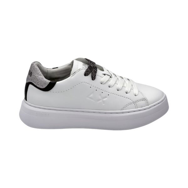 SUN68 Sneakers Grace Leather Bianco/Argento