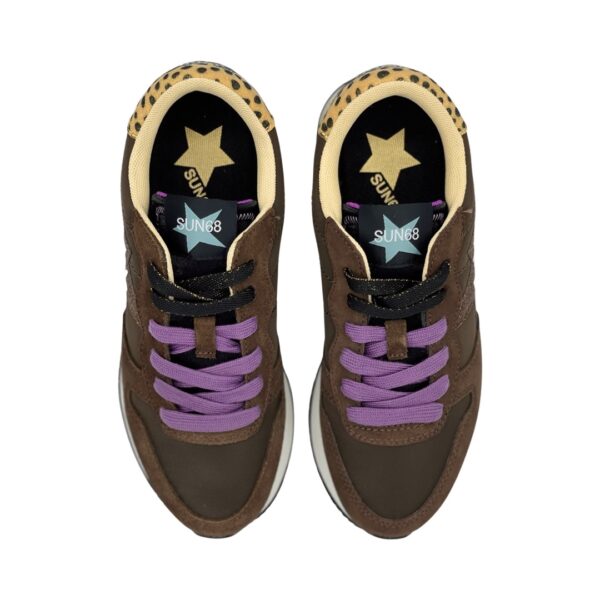 SUN68 Sneakers Stargirl Glitter Logo Marrone