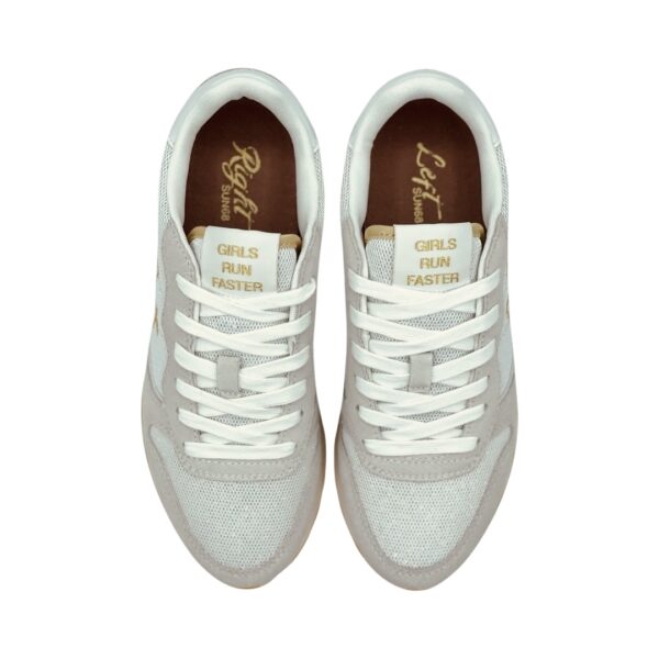 SUN68 Sneakers Ally Glitter Textile Bianco