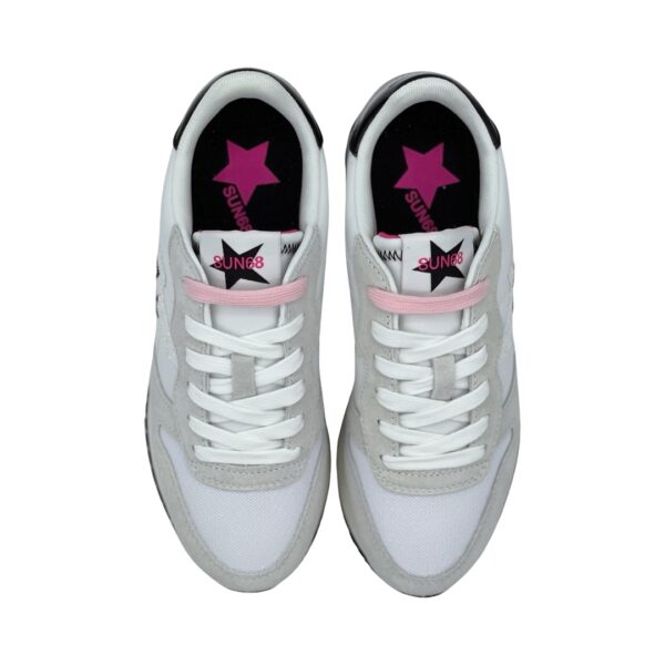 SUN 68 Sneakers Stargirl Glitter Logo Bianco