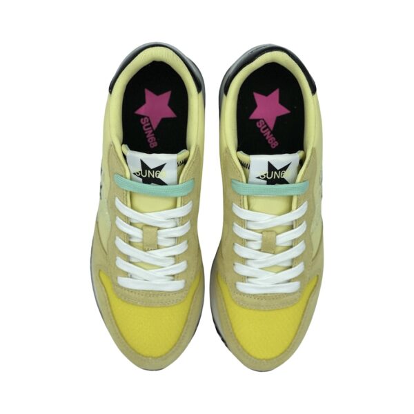 SUN68 Sneakers Stargirl Glitter Logo Giallo Limone